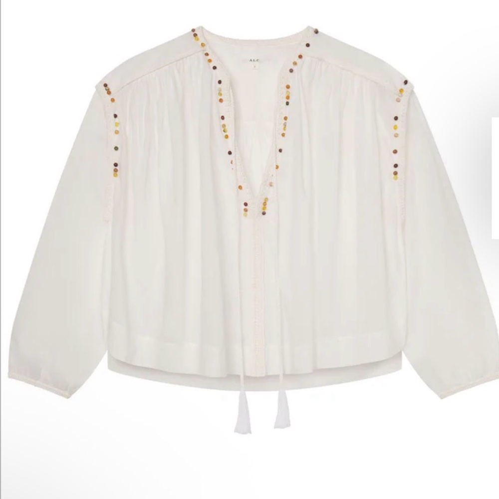 A.L.C. Jodie Crochet-Trim 
 Top – White – New With Tags - Picture 6 of 12
